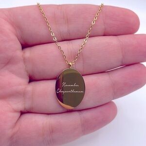 18k gold plated november birthflower pendant necklace